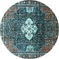 thumbnail image 1 of Ahgly Company Indoor Round Persian Light Blue Traditional Area Rugs, 6' Round, 1 of 4