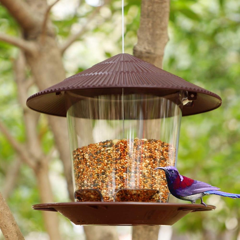 Outdoor Wild Bird Feeder Squirrel Proof Garden Seed Food Tree Hanging Patio 