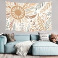 thumbnail image 2 of Bohemian Tapestry Wall Hanging,Boho Sun Neutral Botanical Tapestries for Dorm Room Decor, Boho Wall Art,Bed Throw,Sofa Cover,60"x40", Earthy Tones, 2 of 6