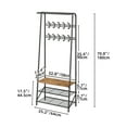 thumbnail image 5 of Accreate Coat Rack with Shoe Storage, Hall Tree with Bench and Shoe Rack for Hallway, 4-In-1 Entryway Organizer with Coat Hooks, 5 of 7