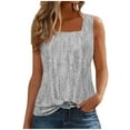 thumbnail image 2 of Wycnly Tank Top for Women Womens Tank Tops Loose Fit Lightweight Pleated Tunic Blouses Cute Floral Print Sleeveless Tops Ladies Sleeveless Shirt, 2 of 5