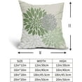 thumbnail image 5 of Sage Green Flower Pillow Covers 16x16 Inch White Dahlia Decorative Throw Pillows Modern Geometry Floral Outdoor Farmhouse Pillowcase Linen Square Cushion Case Decor for Home Sofa Couch Bed, Set of 2, 5 of 6