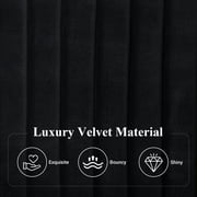 SHA CERLIN Black Queen Size Upholstered Platform Bed Frame with Adjustable Channel Velvet Headboard