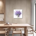 thumbnail image 4 of ZHONGYUTONG Purple Flower Canvas Wall Art Lavender Pictures Wall Decor Floral Plants Painting Poster Bathroom Bedroom Decor Frame (24.00"x24.00"), 4 of 6