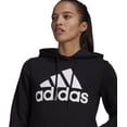 thumbnail image 3 of adidas Women's Loungewear Essentials Logo Fleece Hoodie Medium Core Black/White, 3 of 7