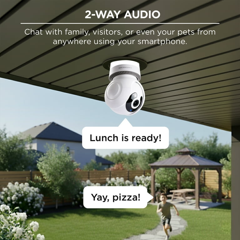 韓国BL フラッシュライト CAMPUS COUPLE 新学期 セット Merkury Smart 2K Light Bulb Security Camera, 360° Pan Tilt, 4MP HD