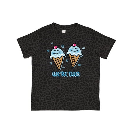 

Inktastic Ice Cream We re Two Twin Boys Gift Toddler Boy Girl T-Shirt