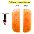 thumbnail image 3 of YUNDAP Handheld Controller Housing with Full Set Buttons, DIY Replacement Shell Case for Nintendo Switch – Console Shell NOT Included Transparent orange, 3 of 8