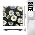 thumbnail image 2 of Bathroom Scale, Highly Accurate Digital Body Scale,Precisely Measures Weight up to 400 lbs-White Daisies With Yellow Centers On Black Background, 2 of 4