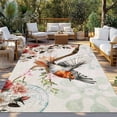 thumbnail image 2 of Spring Bird Outdoor Rug 3x5 Ft - Reversible Patio Rug Outdoor Camping Rugs, Summer Vintage Farmhouse Branch Flower Washable Indoor Outdoor Area Rugs, Non-Slip Outdoor Carpet Runner for Deck/Porch, 2 of 8