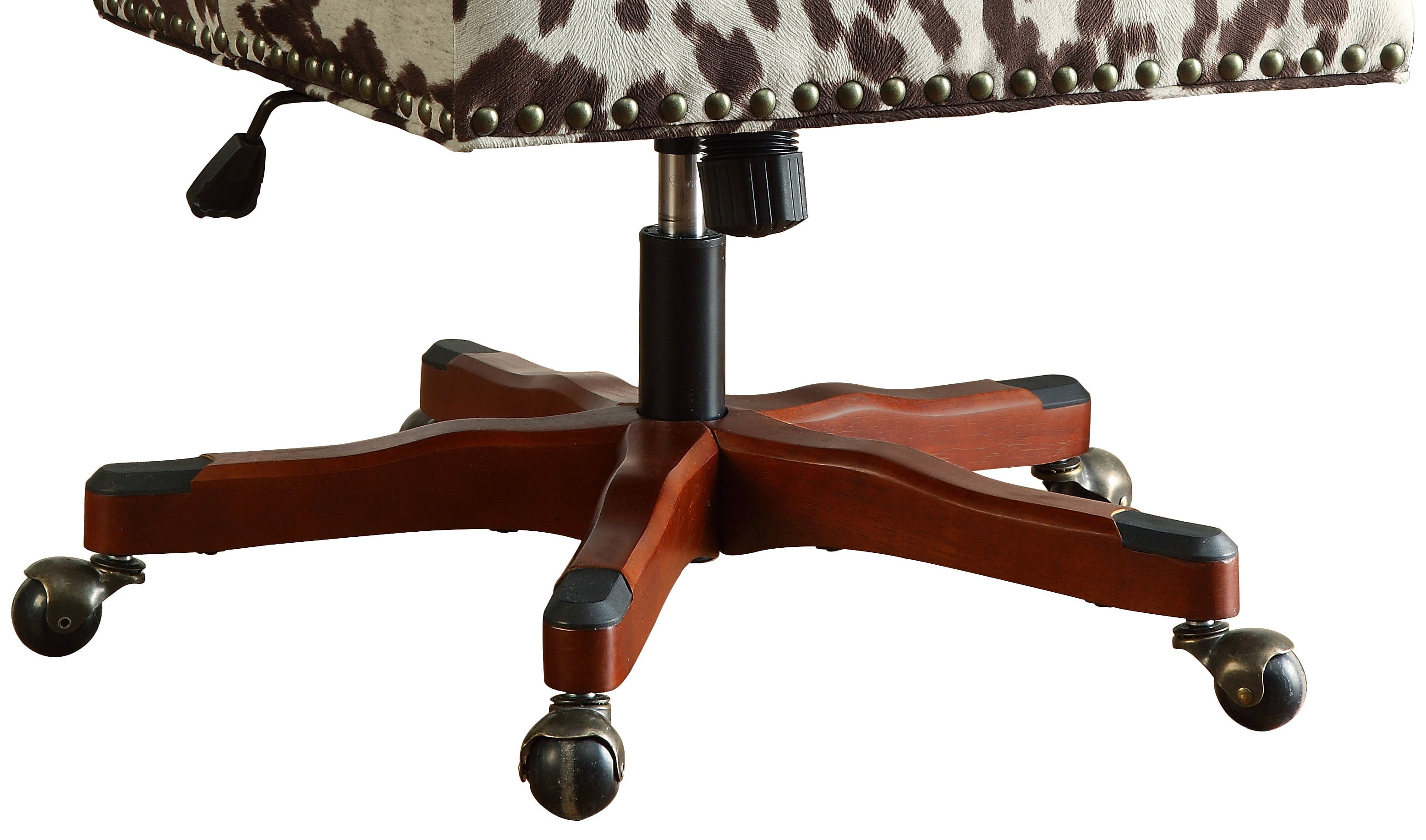 Linon Draper Office Chair, Cowhide Print, Multiple Color & Base Options
