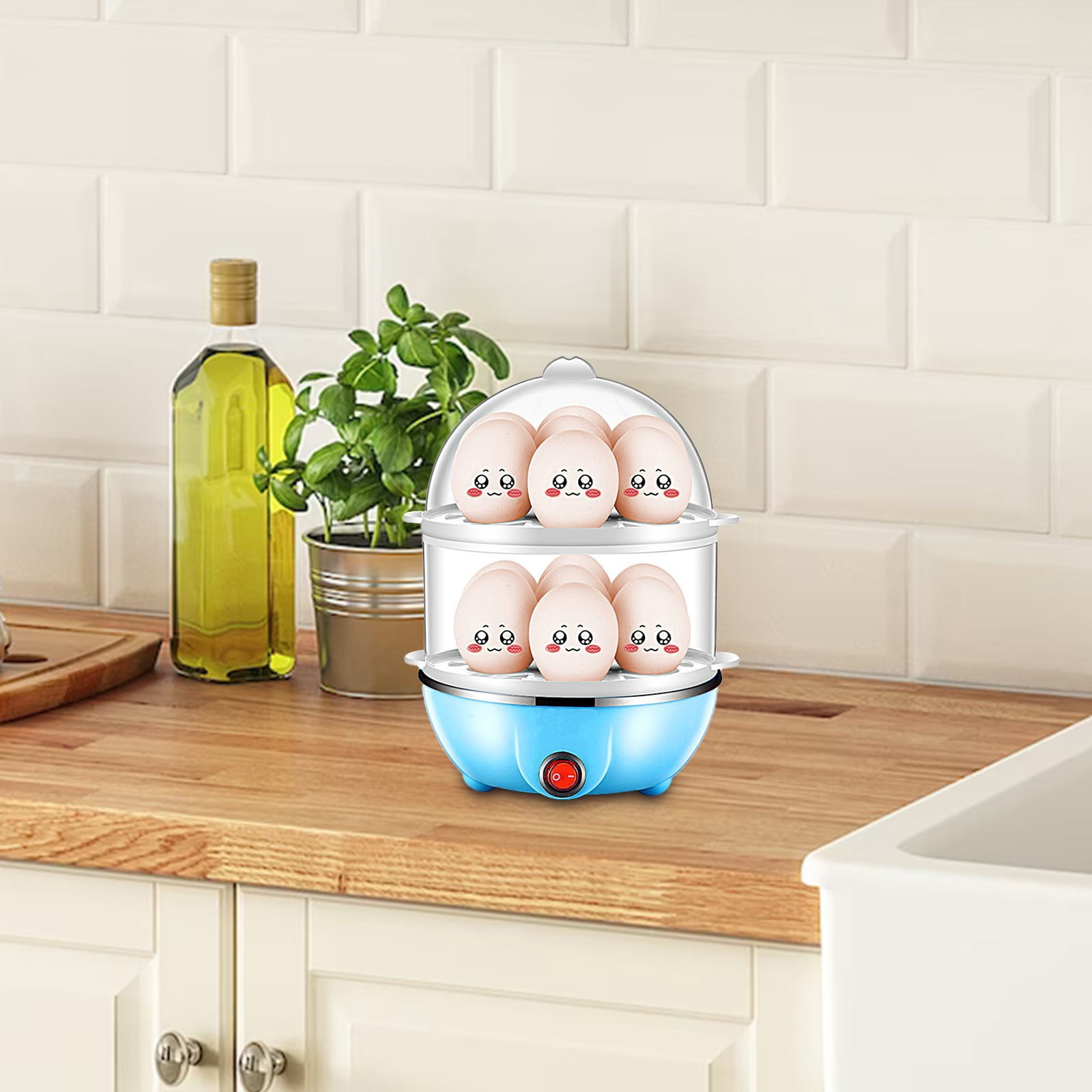 MOUDUO Clearance! Egg Steamer Basket Eggs Cooker Double Breakfast Machine Stainless Steel Multi Function Steamer Egg Steamer Mini