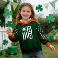 thumbnail image 2 of St Patricks Day Seasonal Kids Hoodie for Girls Boys with Patch Knit Hooded Sweatshirt Theme Print Long Sleeve Cozy Top Dark Green 13 Years-14 Years, 2 of 6