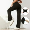 thumbnail image 4 of LEKWK Yoga Pants Women Wide Leg Pants with Pockets Butt Lifting Leggings Stretchy High Waisted Pants Butter Soft Leggings Workout Casual Pants Womens Joggers Activewear Comfy Gym Clothes, 4 of 7