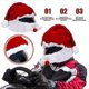 thumbnail image 2 of Funda para casco de motocicleta navideña con Papá Noel, divertida decoración para casco de motocicleta hecha a mano, 2 of 5