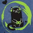 thumbnail image 3 of CafePress - Gamer Cat Women's Deluxe T Shirt - Womens Tri-blend T-Shirt, 3 of 4