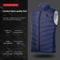 thumbnail image 3 of Heated Jacket Men Coat Intelligent USB Electric Winter Thermal Vest (L), 3 of 9
