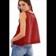 thumbnail image 2 of Blusas de Verano Bohemias con Lazo Frontal para Mujer, Blusas Playeras de Encaje con Botones, Sin Mangas, de y , Estilo Y2k 2025, Color Vino Tinto, S, 2 of 6