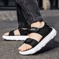 thumbnail image 2 of Gyujnb Boys Open Toe Sport Sandals Adjustable Strap Breathable Casual Outdoor Beach Shoes Flat Heel (Boys),10-10.5 Years, 2 of 8