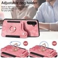 thumbnail image 2 of Allytech Galaxy A54 5G Case Wallet, RFID Blocking Multiple Cards Slots Ring Holder Stand Shockproof Protective Hand Wrist Wallet Case Cover for Samsung Galaxy A54 5G - Pink, 2 of 11
