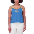 thumbnail image 4 of Women's WEAR by Erin Andrews Powder Blue Los Angeles Chargers Cross Strap Tri-Blend Tank Top, 4 of 4
