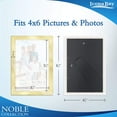 thumbnail image 4 of Icona Bay 4x6 Brushed Gold Picture Frame, Contempo-Modern Style, 1 Pack, Noble Collection (US Company), 4 of 7