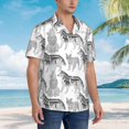 thumbnail image 2 of KLL Men's Hawaiian Shirt Short Sleeve Button Down Beach Shirts-German Shepherd Dog, 2 of 5