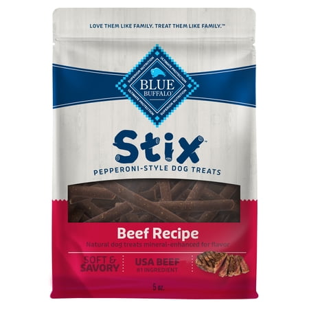 Blue Buffalo Stix Pepperoni-Style Dog Treats Beef Recipe 5-oz. Bag