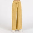 thumbnail image 6 of ZQUUVOU Women's Wide Leg Pants Solid Color Loose Casual Long Palazoo Pants(Yellow,L), 6 of 8