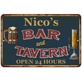 thumbnail image 1 of Nico's Green Bar & Tavern Rustic Sign 12 x 18 Matte Finish Metal 112180047138, 1 of 1