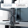 thumbnail image 3 of VIVO Pneumatic Triple Ultrawide Computer Monitor Desk Mount for Screens upto 49", 3 of 8