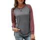 thumbnail image 4 of Tops para mujer Camisas Blusas Elegantes Camisas casuales de manga larga Jersey de moda Soild Cómoda blusa de cuello redondo Odeerbi ODB-5, 4 of 9