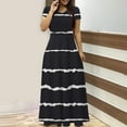 thumbnail image 2 of PuLe Summer Dress Women's Short Sleeve Maxi Dresses Casual Empire Waist Long Dress, 2 of 5