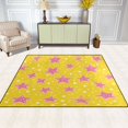 thumbnail image 2 of Yayeee Area Rugs for Living Room 6.7'x4.8' Non Slip Washable Bedroom Floor Carpet, Big Pink Stars Pattern, 2 of 5
