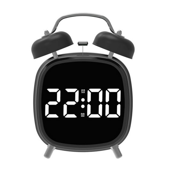 Vintaged Digital Alarm Clock Twin Bells Loud Alarm Desk Clocks with Adjustment Light Dimmable Display