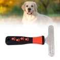 thumbnail image 1 of Pet Grooming Rake, Rustproof Double Row Pins Dog Deshedding Brush Safe Professional  for Long Thick Hair, 1 of 7
