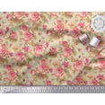 thumbnail image 2 of Soimoi Poly Georgette Fabric Check,Leaves & Rose Floral Print Sewing Fabric Yard 52 Inch Wide, 2 of 3