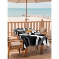 thumbnail image 2 of Outdoor Tablecloth with Umbrella Hole for Patio/Picnic/Party/Camping, Gray Black Geometric Waterproof Table Cloth Rectangle Table Cover Washable, Modern Art Abstract Grey Line (60"x 102"), 2 of 8