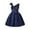 Blue, variant on TBWNWG Toddler Girls Court Style Bowknot Party Dress Sleeveless Floral Print Holiday Frock Elegant Attire,Sizes 9-10 Years