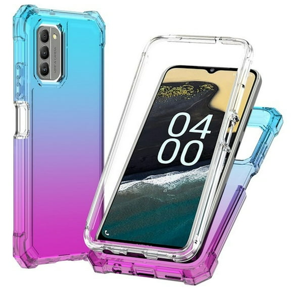 Military Grade Rugged Hybrid Case for Nokia G400 5G - Gradient Blue Purple