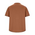 thumbnail image 6 of BXINGOHAI Men's Henley Short Sleeve Shirt Lightweight 3 Button Tops Casual Summer Shirt Soft Fashion Today Sales Coffee,M, 6 of 6