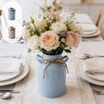 thumbnail image 7 of Metal Flower Vase,White Pastoral Style Milk Can Jug Vase with Jute,Country Pot Decoration Bottle for Floral Arrangements,Living Room Decor,Centerpieces,, 7 of 7