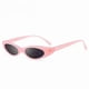 thumbnail image 3 of 2021 Skinny Narrow Cat Eye Sunglasses Women Vintage Small RED Pink Drop Frame Retro Tiny Oval Sun Glasses Shades 592B, 3 of 5