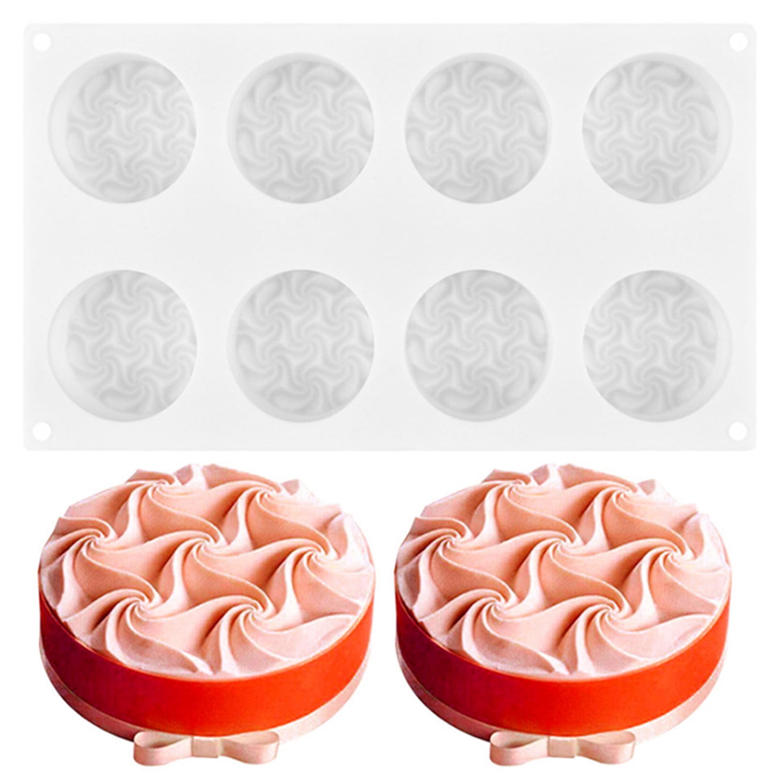 Cheers US Silicone Molds, Chocolate Molds with 8 Round Jelly Holes, Hot