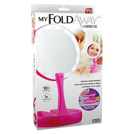 Emson My Foldaway Mirror The Lighted Double Sided Vanity As Seen On Tv Com Emson My Foldaway Mirror The Lighted, Light Up Makeup Mirror As Seen On Tv