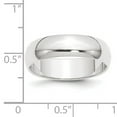 thumbnail image 2 of Platinum 6mm Half-Round Wedding Band Ring Size 10, 2 of 7