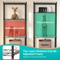 thumbnail image 4 of Estantería de almacenamiento BestOffice de 4 niveles, ajustable, negra, 44" de alto, 4 of 7
