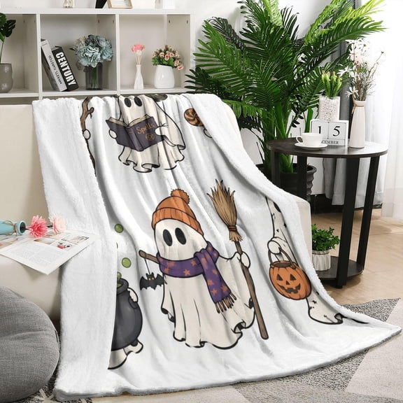 Halloween Fleece Throw Blanket 50x60 Anti Pilling Soft Warm