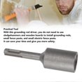 thumbnail image 2 of Ground Rod Driver 3.9in Round Handle Heavy Duty Steel Ground Rod Drill Bit Driver T Post Driver for SDS Plus Hammer 20.2mm / 0.8in, 2 of 4