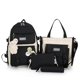 thumbnail image 1 of 4 Pcs Set Women Backpack Harajuku Laptop Canvas School Bags For Teenage Girls Kawaii Backpack College Student Book Bag Rucksack, 1 of 4